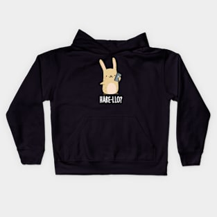 Hare-llo There Cute Hare Rabbit Pun Kids Hoodie